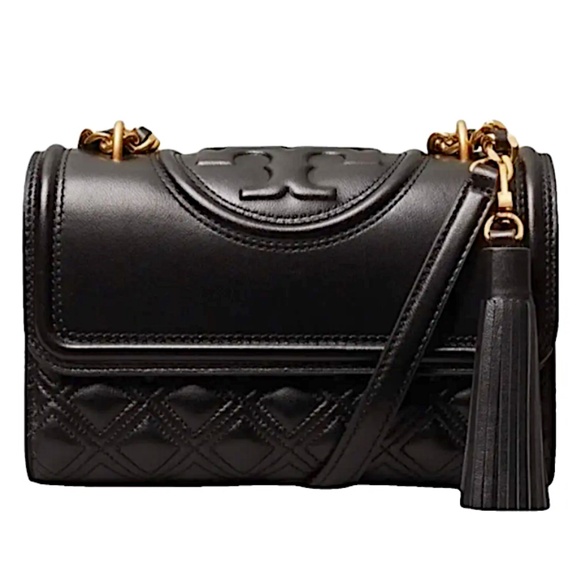 Tory Burch Fleming Small Quilted Leather Convertible Shoulder Bag - Picture 1 of 14